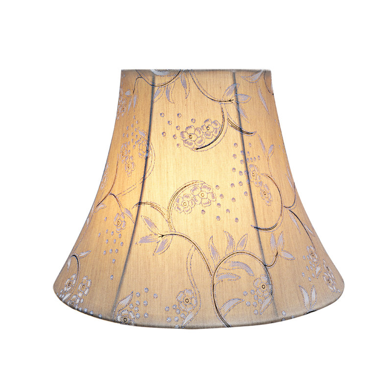 Charlton Home® Althoff 12" W Linen Bell Lamp Shade ( Spider ) in Light